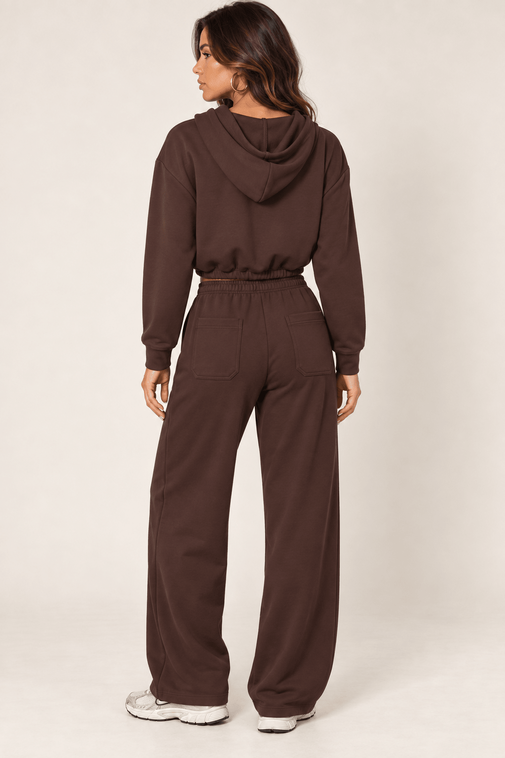 Chocolate Wide Leg Drawstring Sweatpants - STYLED BY ALX COUTUREPants