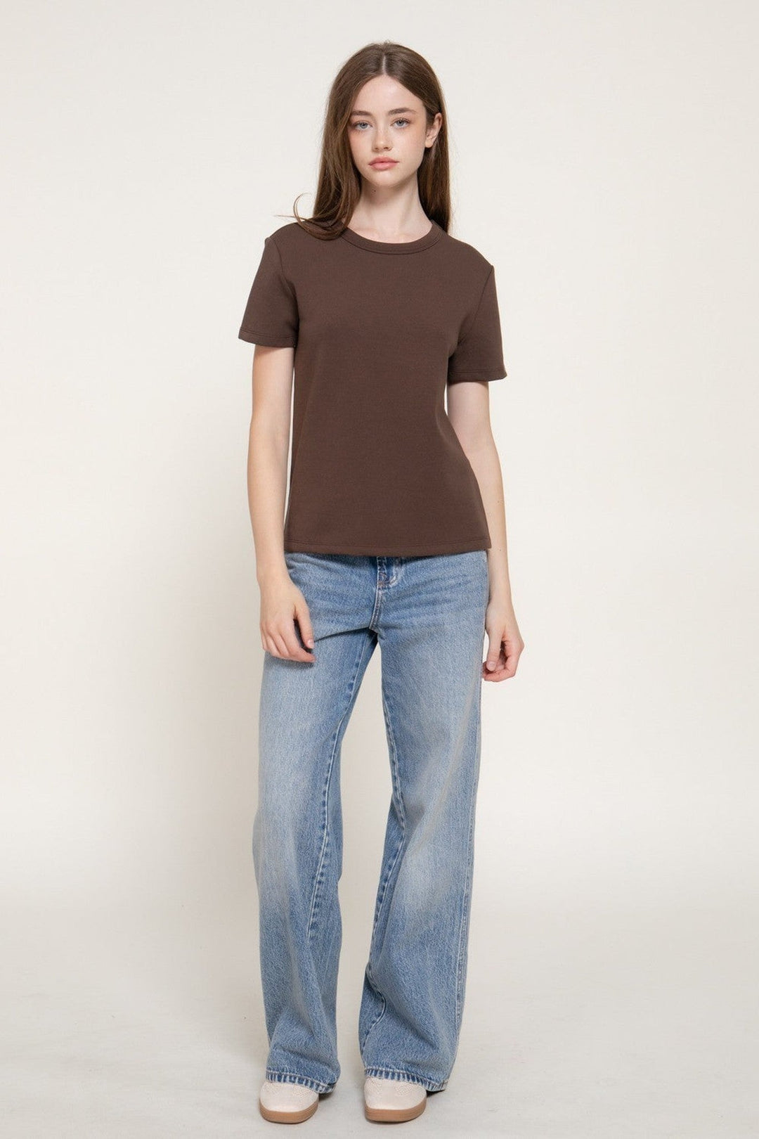 Cocoa Soft Knit Tee - STYLED BY ALX COUTURETops