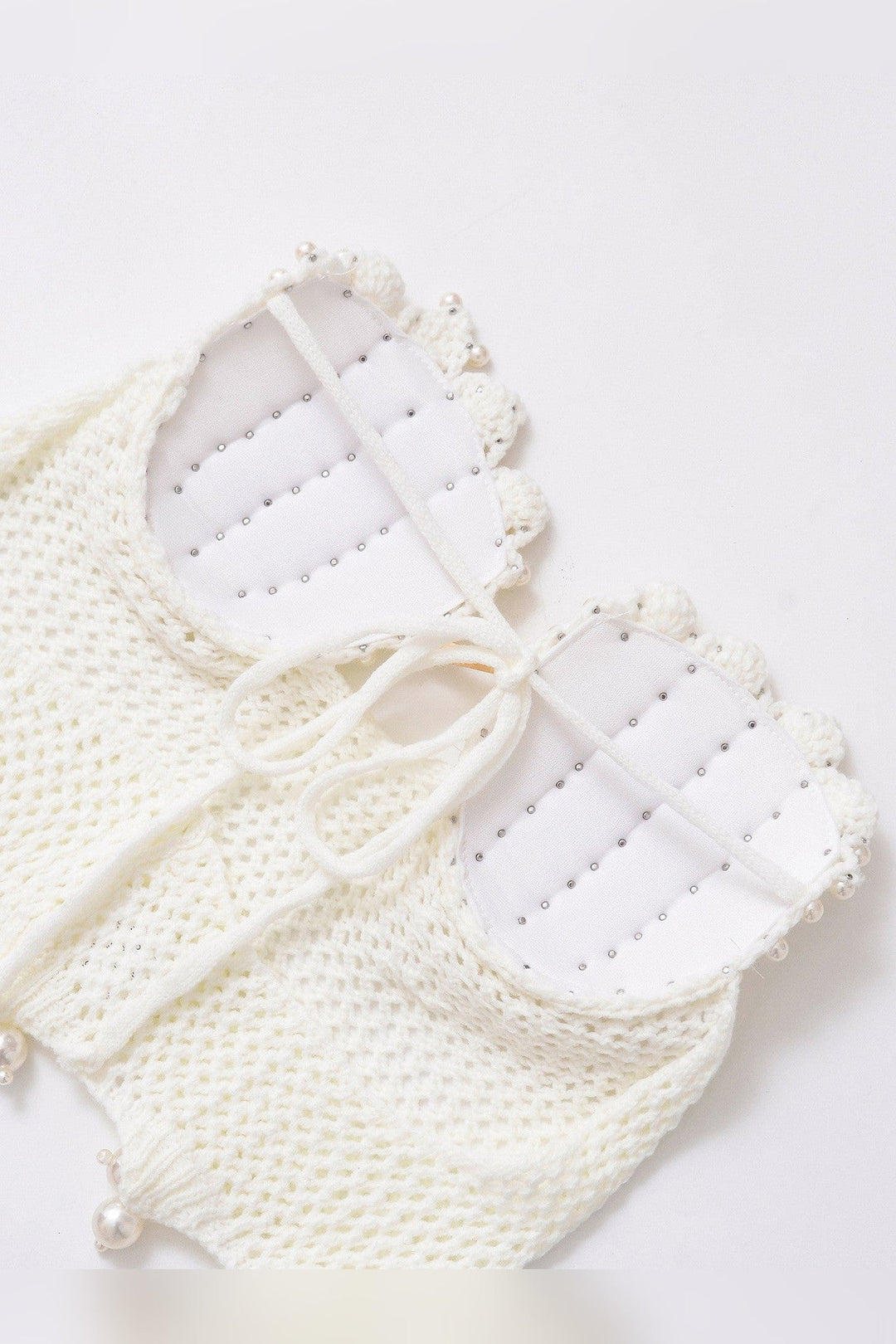 Cream Pearl Crochet Skirt Set - STYLED BY ALX COUTUREOutfit Sets