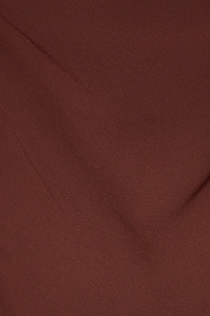 Dark Brown Cowl Neck Scarf Top - STYLED BY ALX COUTUREShirts &amp; Tops