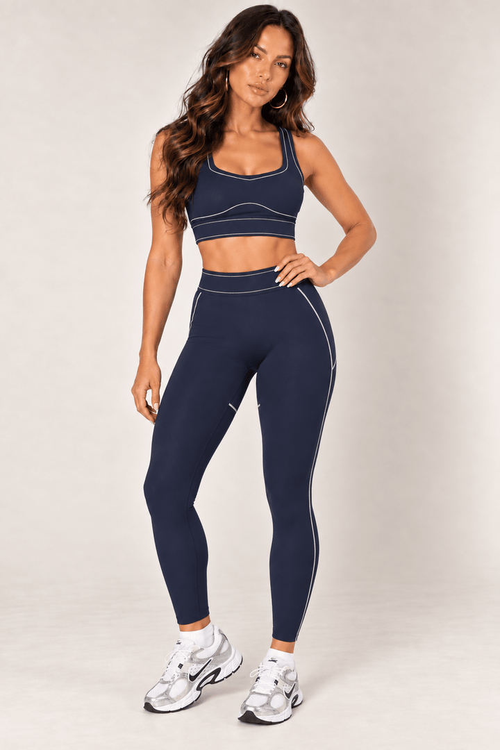 Dark Navy High Rise Contour Leggings - STYLED BY ALX COUTURELeggings