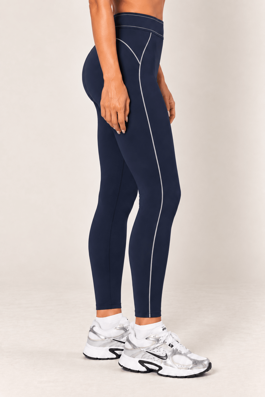 Dark Navy High Rise Contour Leggings - STYLED BY ALX COUTURELeggings