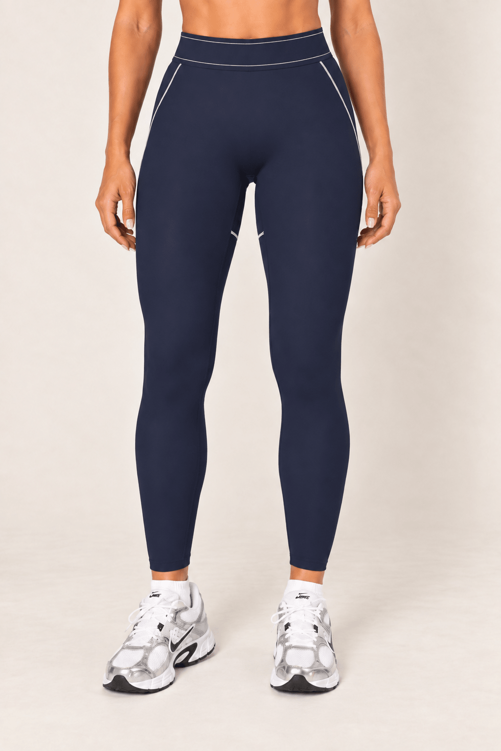 Dark Navy High Rise Contour Leggings - STYLED BY ALX COUTURELeggings