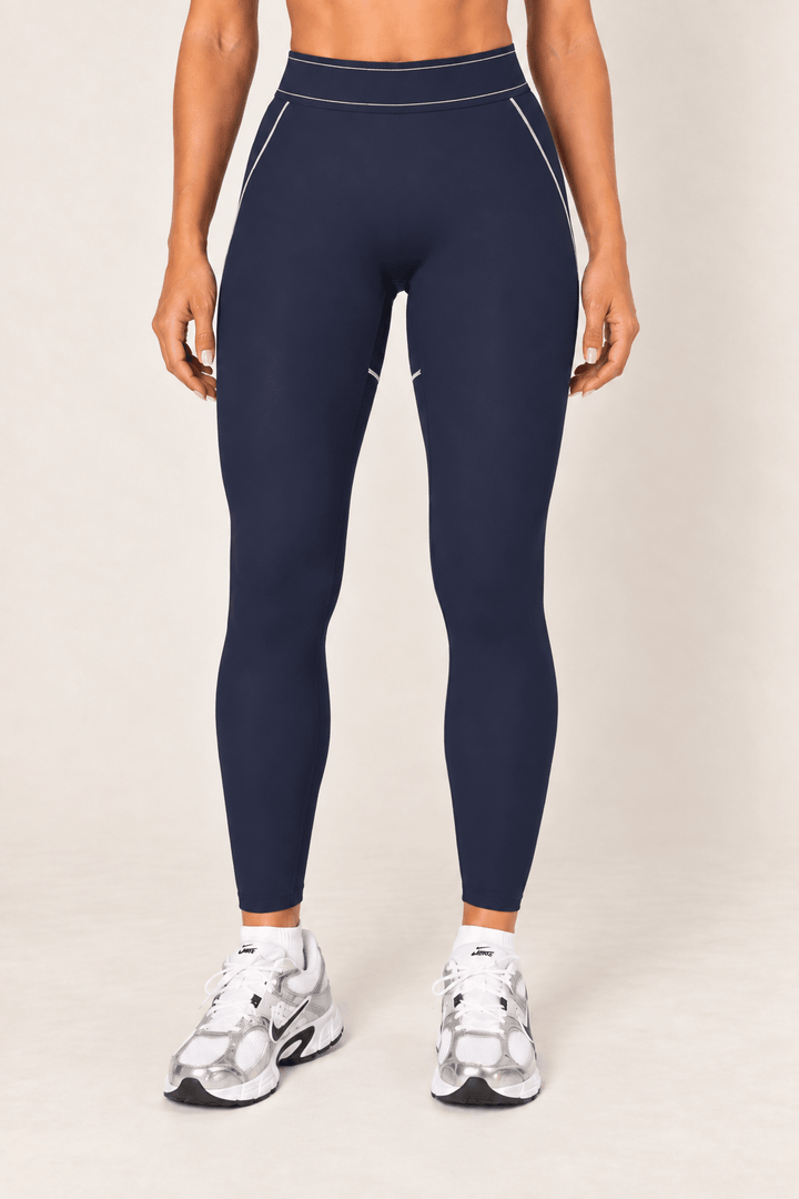 Dark Navy High Rise Contour Leggings - STYLED BY ALX COUTURELeggings