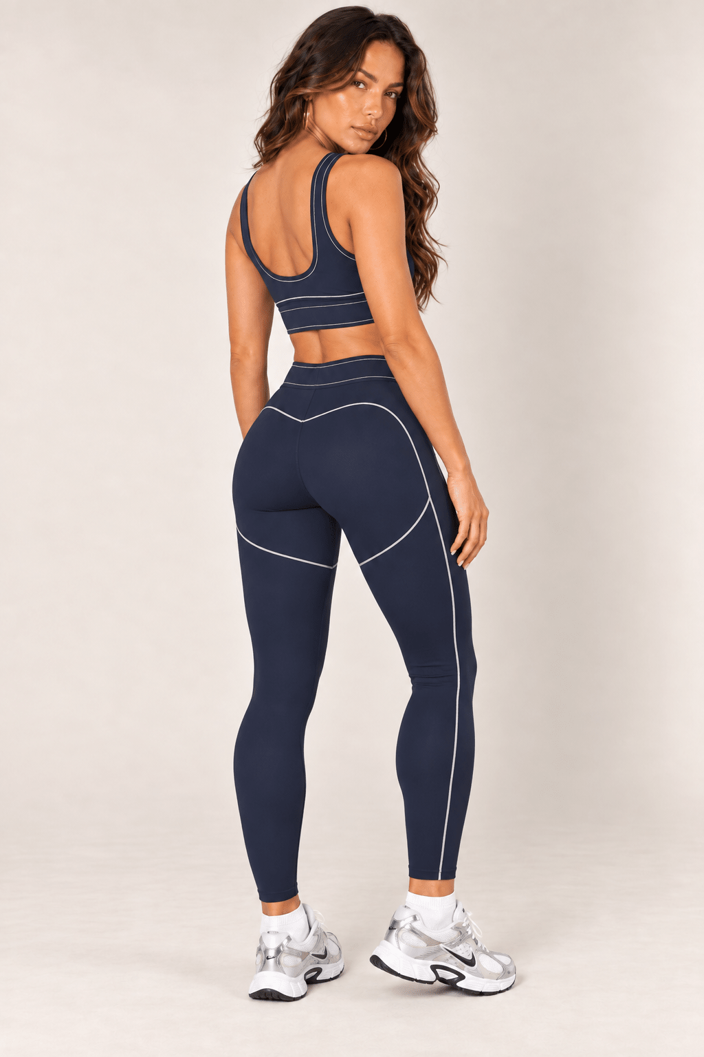 Dark Navy High Rise Contour Leggings - STYLED BY ALX COUTURELeggings