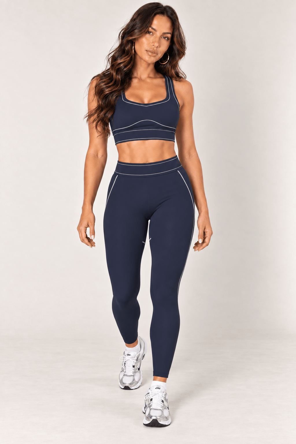 Dark Navy High Rise Contour Leggings - STYLED BY ALX COUTURELeggings