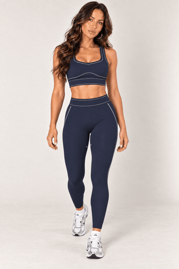 Dark Navy High Rise Contour Leggings - STYLED BY ALX COUTURELeggings