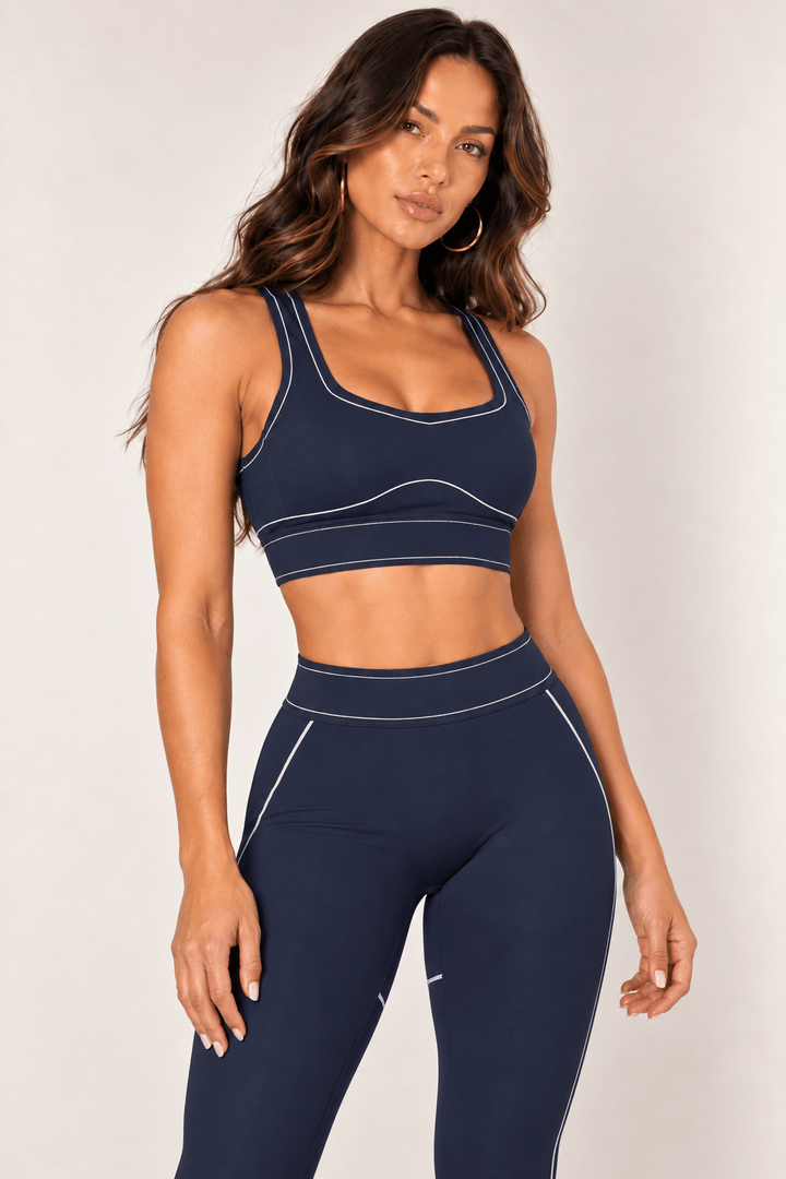 Dark Navy High Rise Contour Leggings - STYLED BY ALX COUTURELeggings