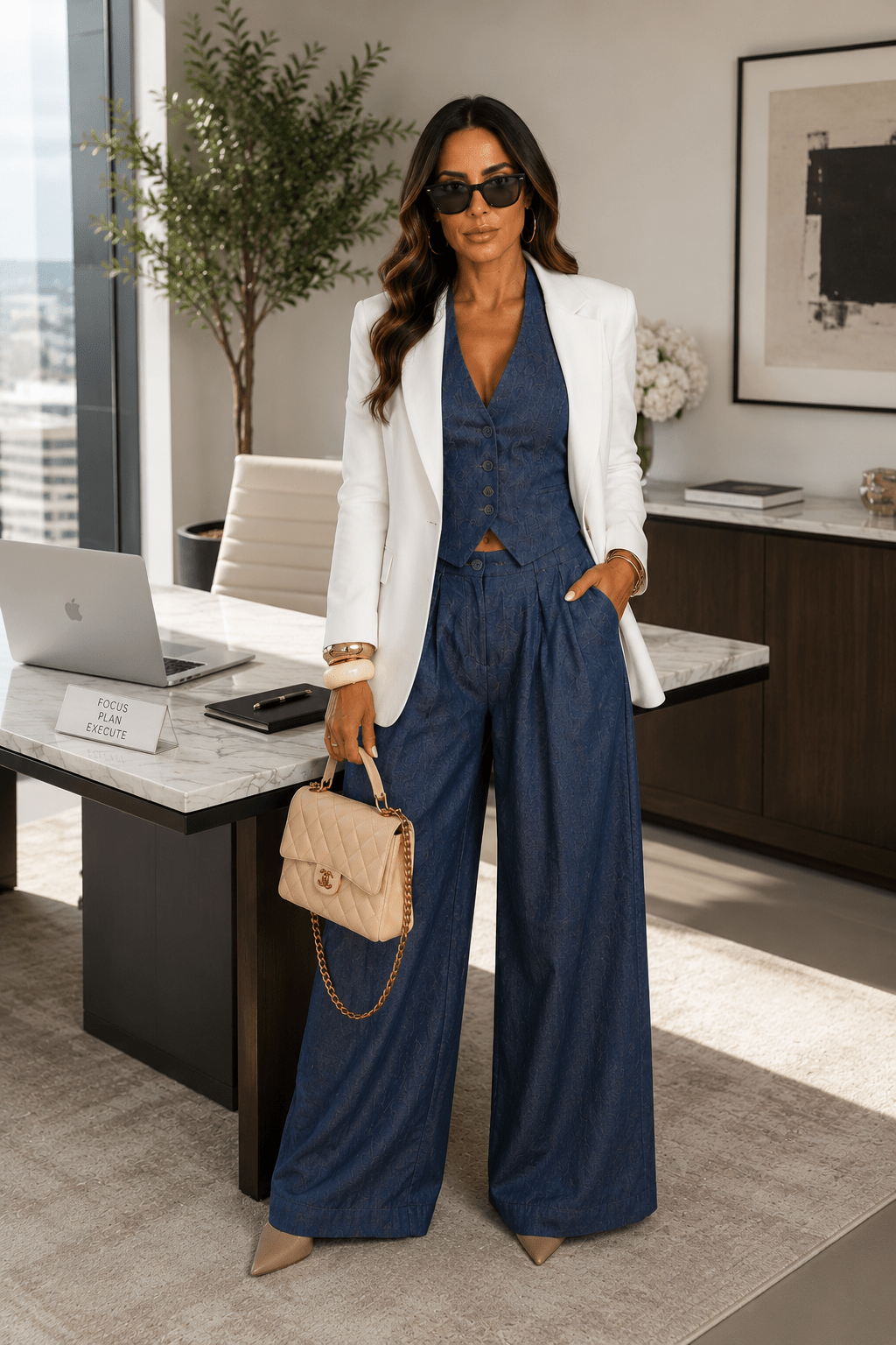 Denim Halter Pant Set - STYLED BY ALX COUTUREOutfit Sets