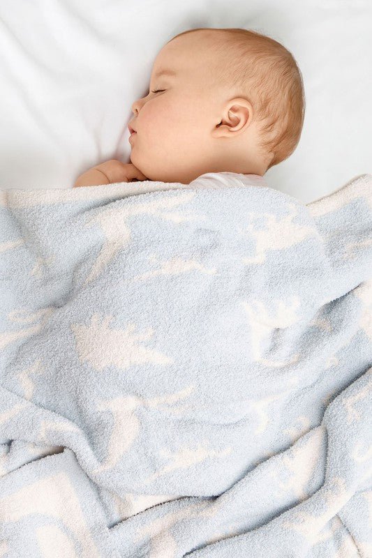 Dinosaur Patterned Kids Blanket - STYLED BY ALX COUTUREBlankets