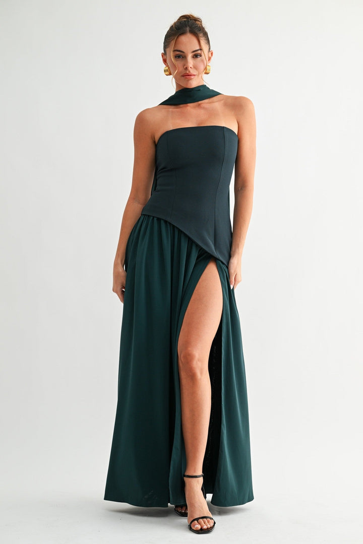 Emerald Lace-Up Corset Dress - STYLED BY ALX COUTUREDresses
