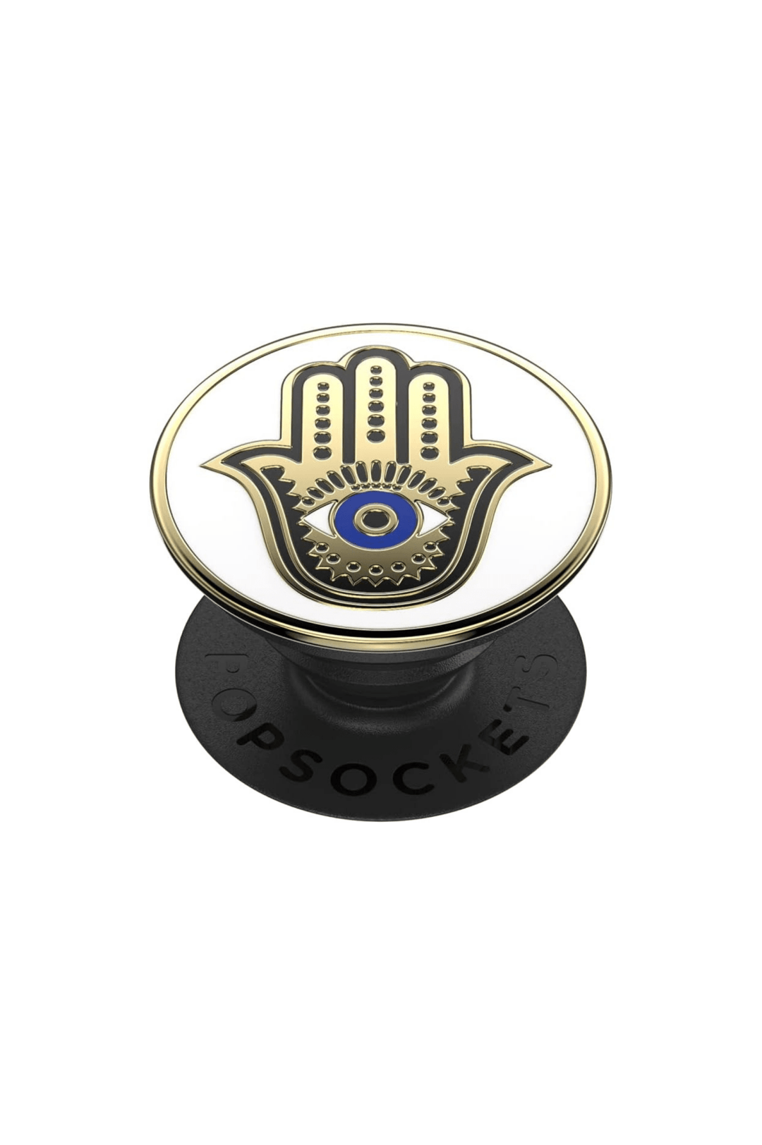Evil Eye Hamsa Hand White & Gold Phone Grip - STYLED BY ALX COUTUREACCESSORIES
