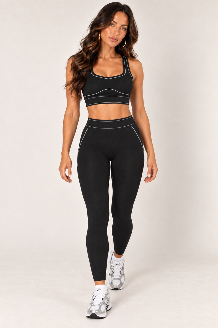 Black leggings — leggings full walking; coordinating pieces sold separately
