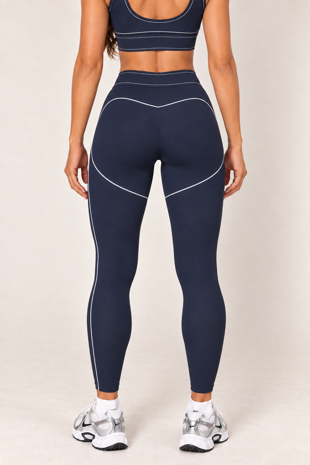 Navy leggings — leggings back detail; coordinating pieces sold separately