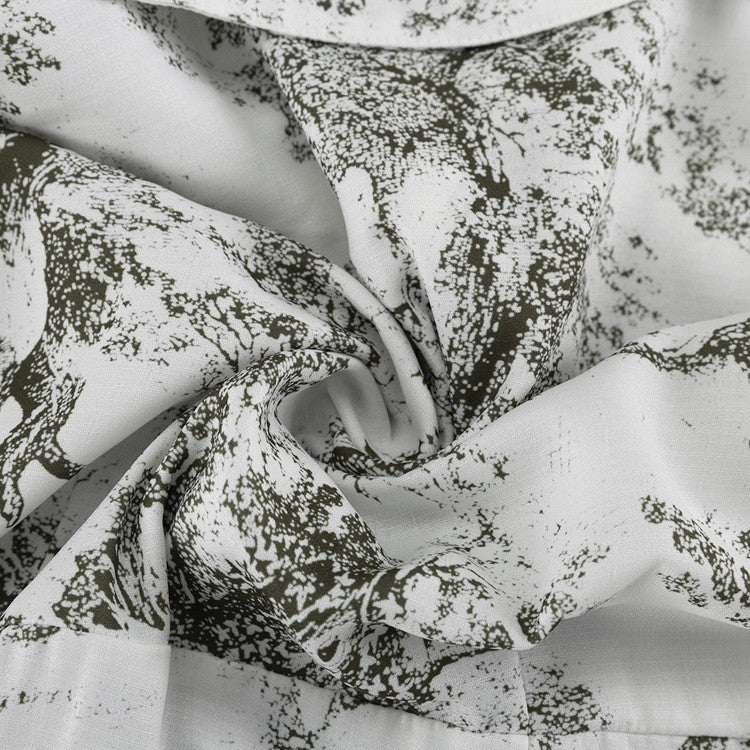 Green & White Ink Painting Retro Short Dress - STYLED BY ALX COUTUREDresses