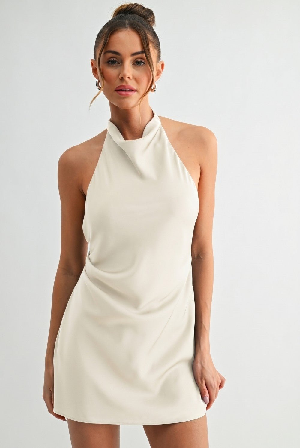 Hunter Green Drape Halter Dress - STYLED BY ALX COUTUREDresses