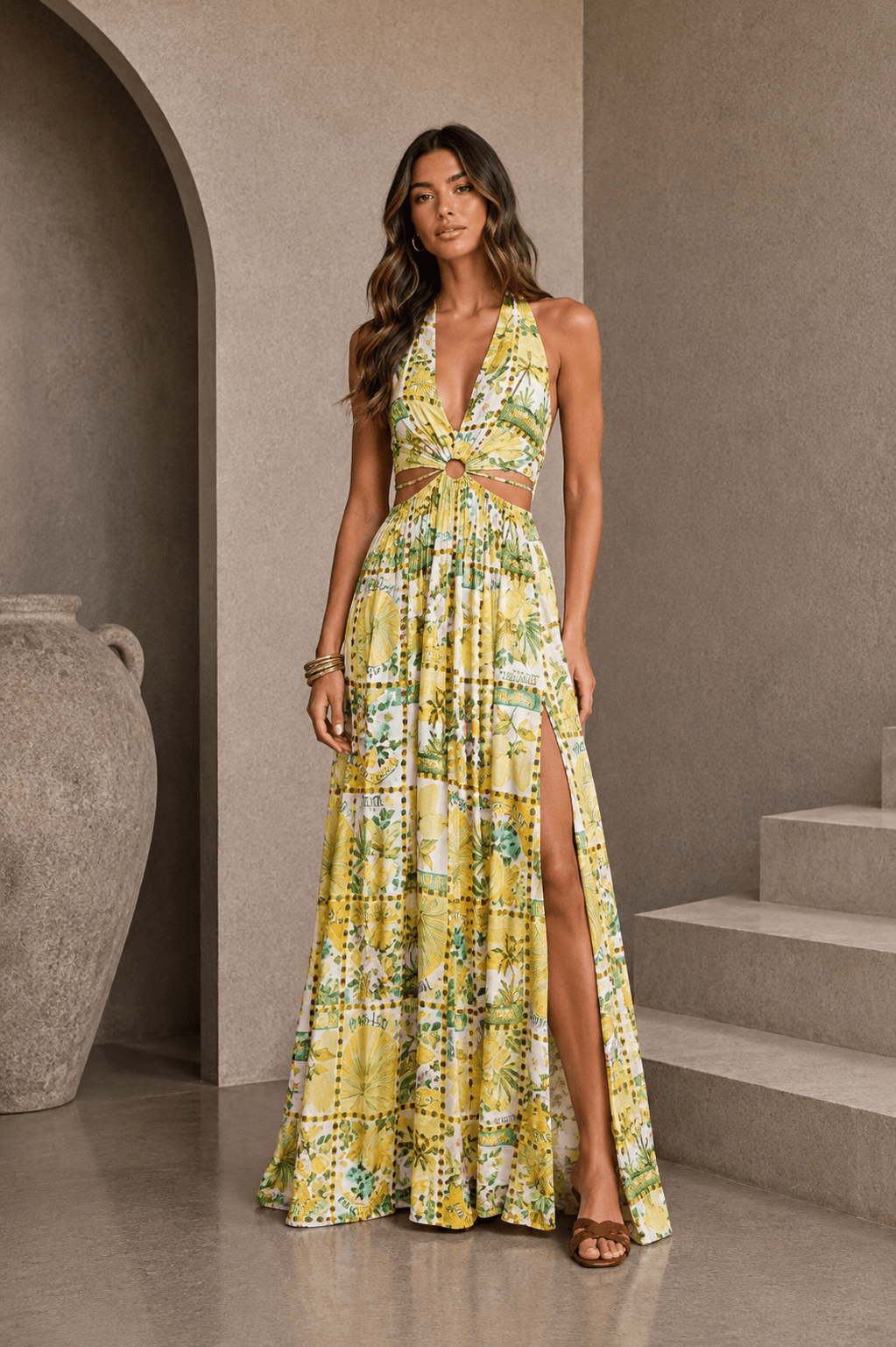 Isla Palma Halter Neck Maxi Dress - STYLED BY ALX COUTUREDresses