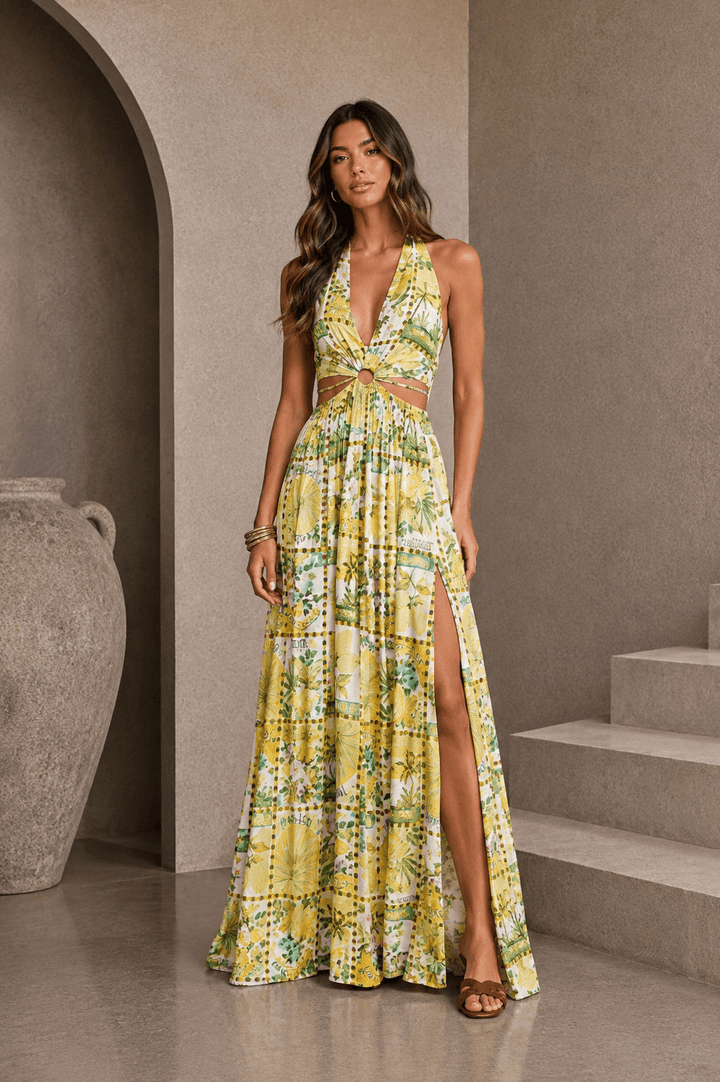 Isla Palma Halter Neck Maxi Dress - STYLED BY ALX COUTUREDresses