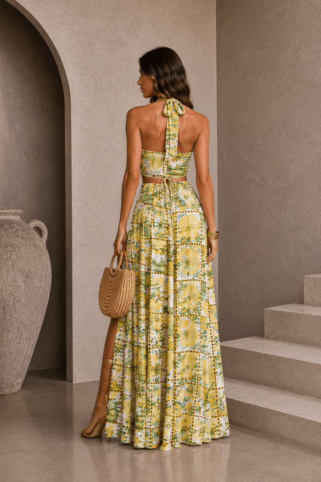 Isla Palma Halter Neck Maxi Dress - STYLED BY ALX COUTUREDresses