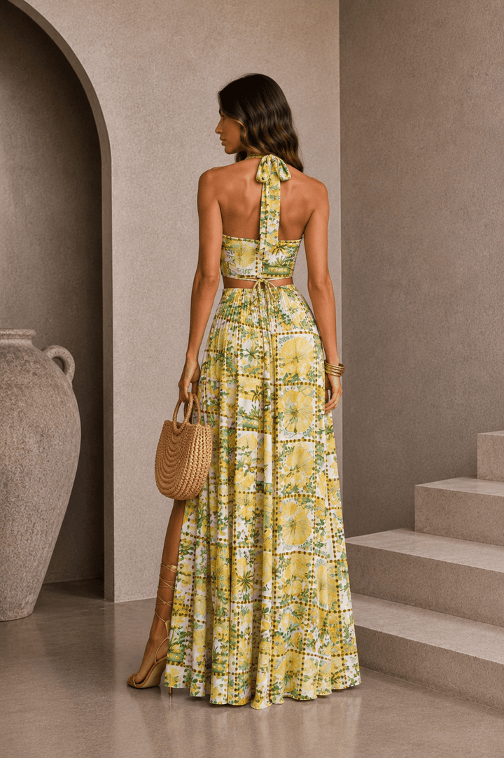 Isla Palma Halter Neck Maxi Dress - STYLED BY ALX COUTUREDresses