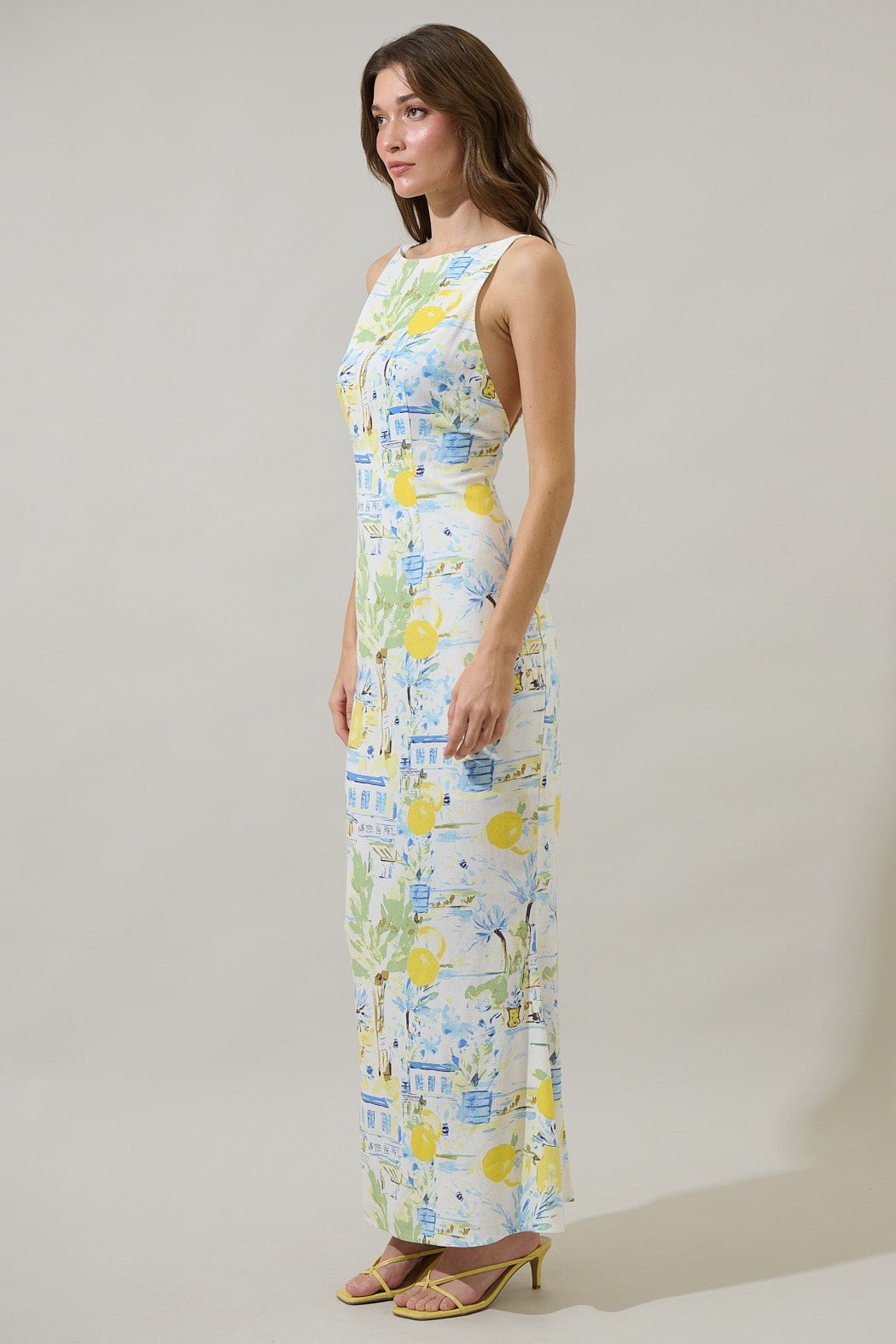 italy maxi dress Sofia Collections Women's Dress Navy / M/L -