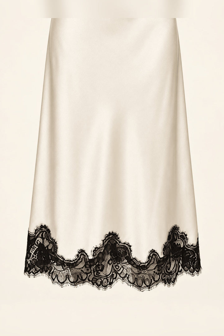 Ivory Black Lace Midi Dress - STYLED BY ALX COUTUREDresses