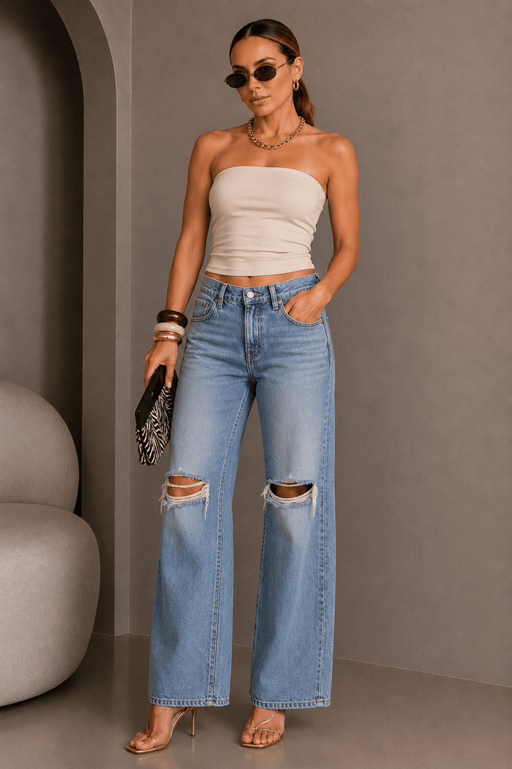 Ivory Seamless Tube Top - STYLED BY ALX COUTURETOPS