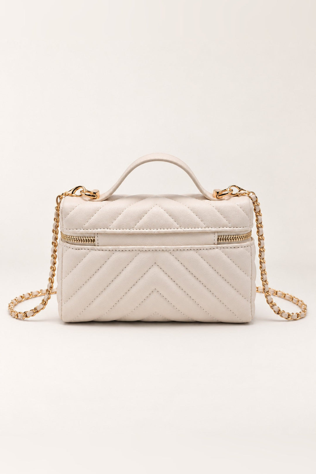 Ivory Sella Chevron Quilted Crossbody - STYLED BY ALX COUTUREHandbags