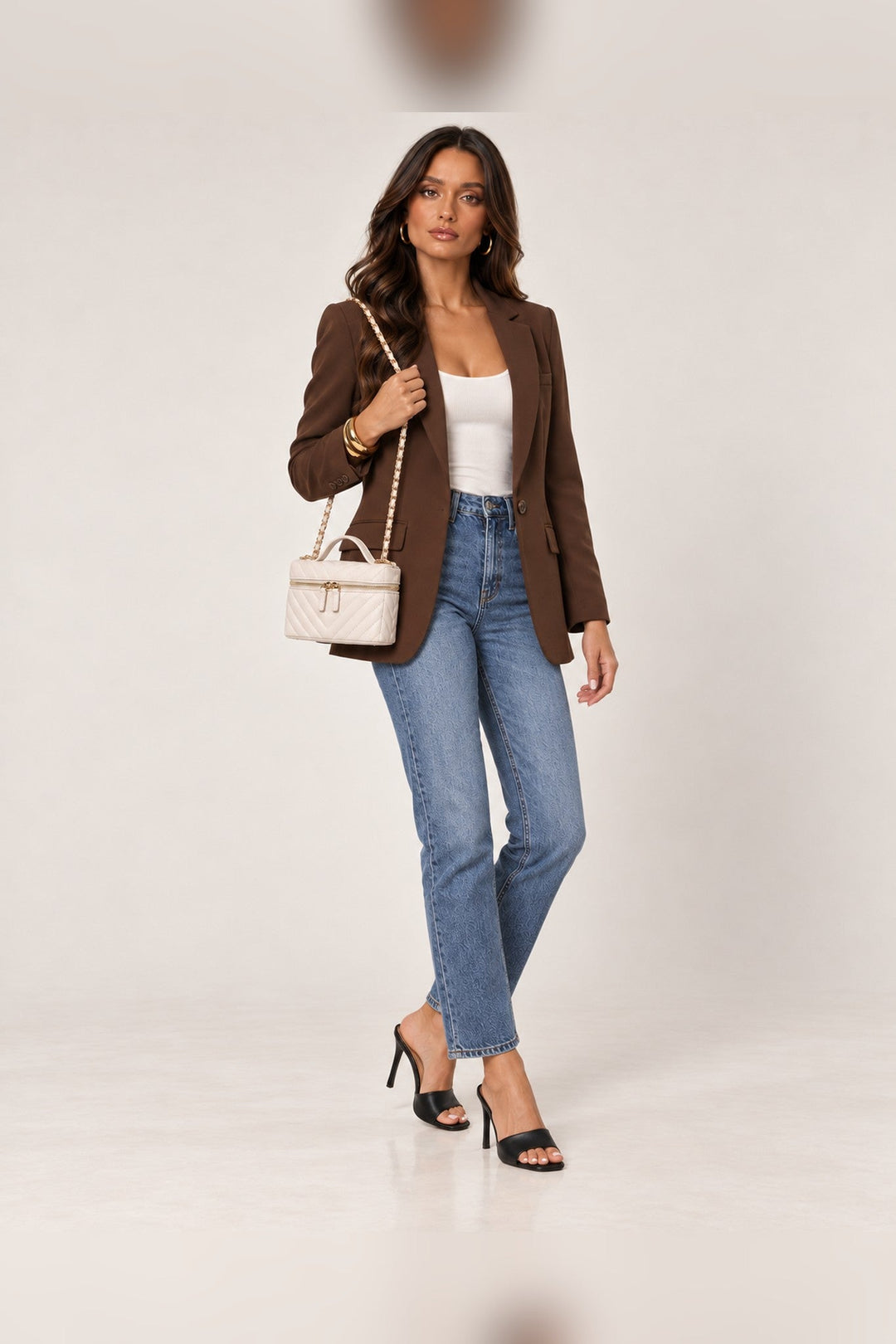 Ivory Sella Chevron Quilted Crossbody - STYLED BY ALX COUTUREHandbags