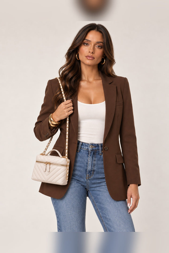 Ivory Sella Chevron Quilted Crossbody - STYLED BY ALX COUTUREHandbags