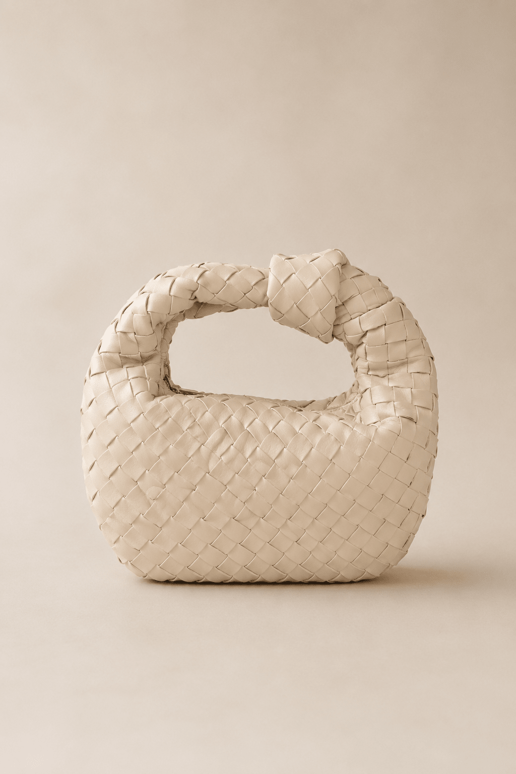 Ivory Woven Faux Leather Mini Bag - STYLED BY ALX COUTURE