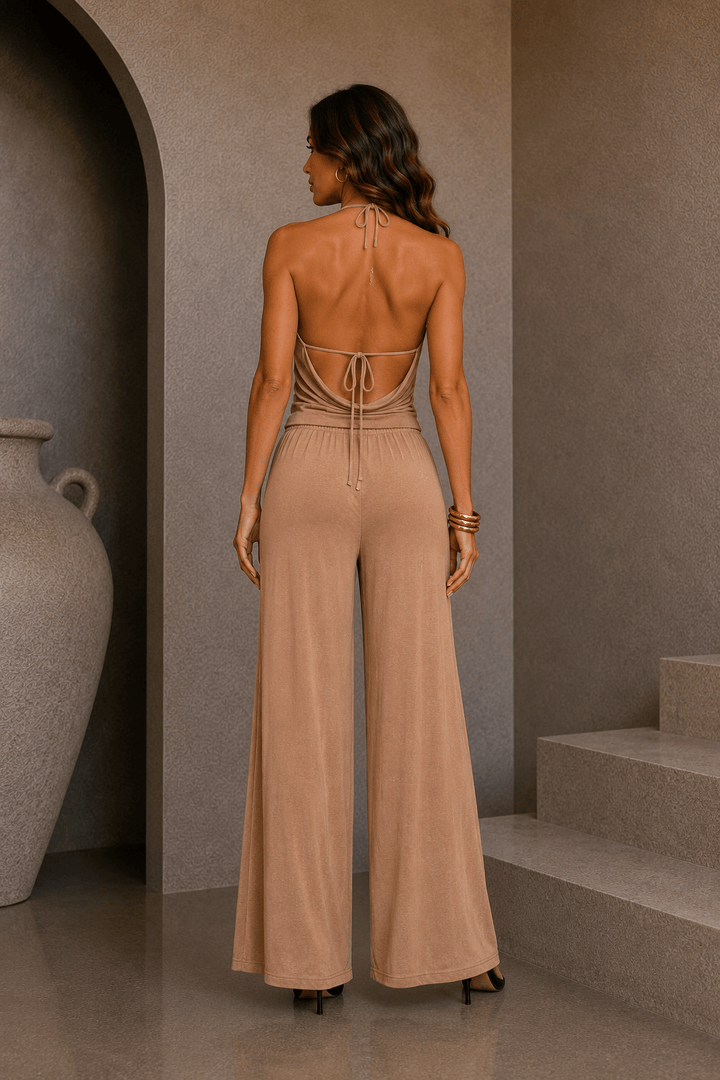 Khaki Cowl Pant Set - STYLED BY ALX COUTUREOutfit Sets