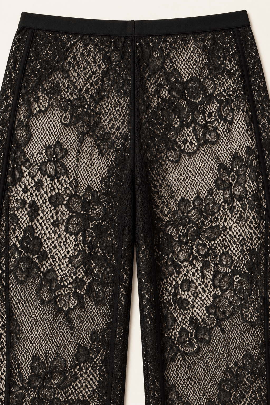 Khaki Satin Lace Pants Set - STYLED BY ALX COUTUREOutfit Sets