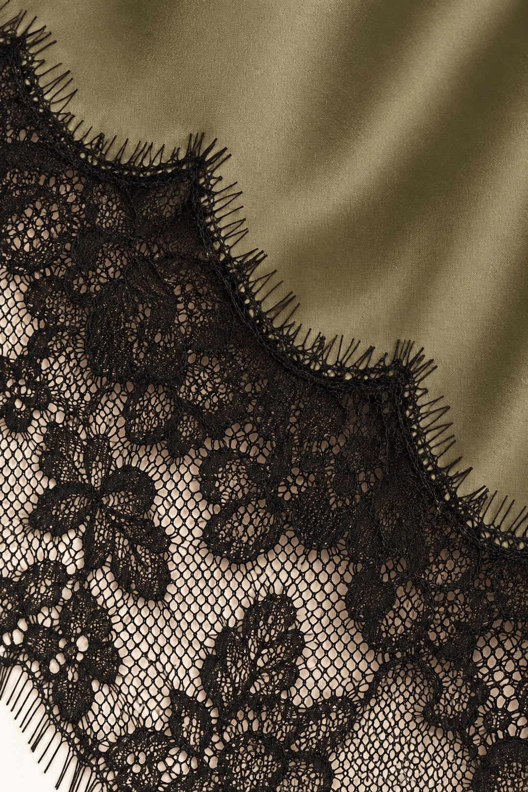 Khaki Satin Lace Pants Set - STYLED BY ALX COUTUREOutfit Sets
