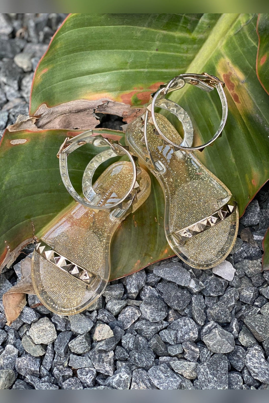 Kids Aria Gold Sandals by Alexandria Brandao Shoes