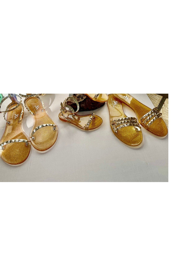 Kids Aria Gold Waterproof Sandals with waterproof build