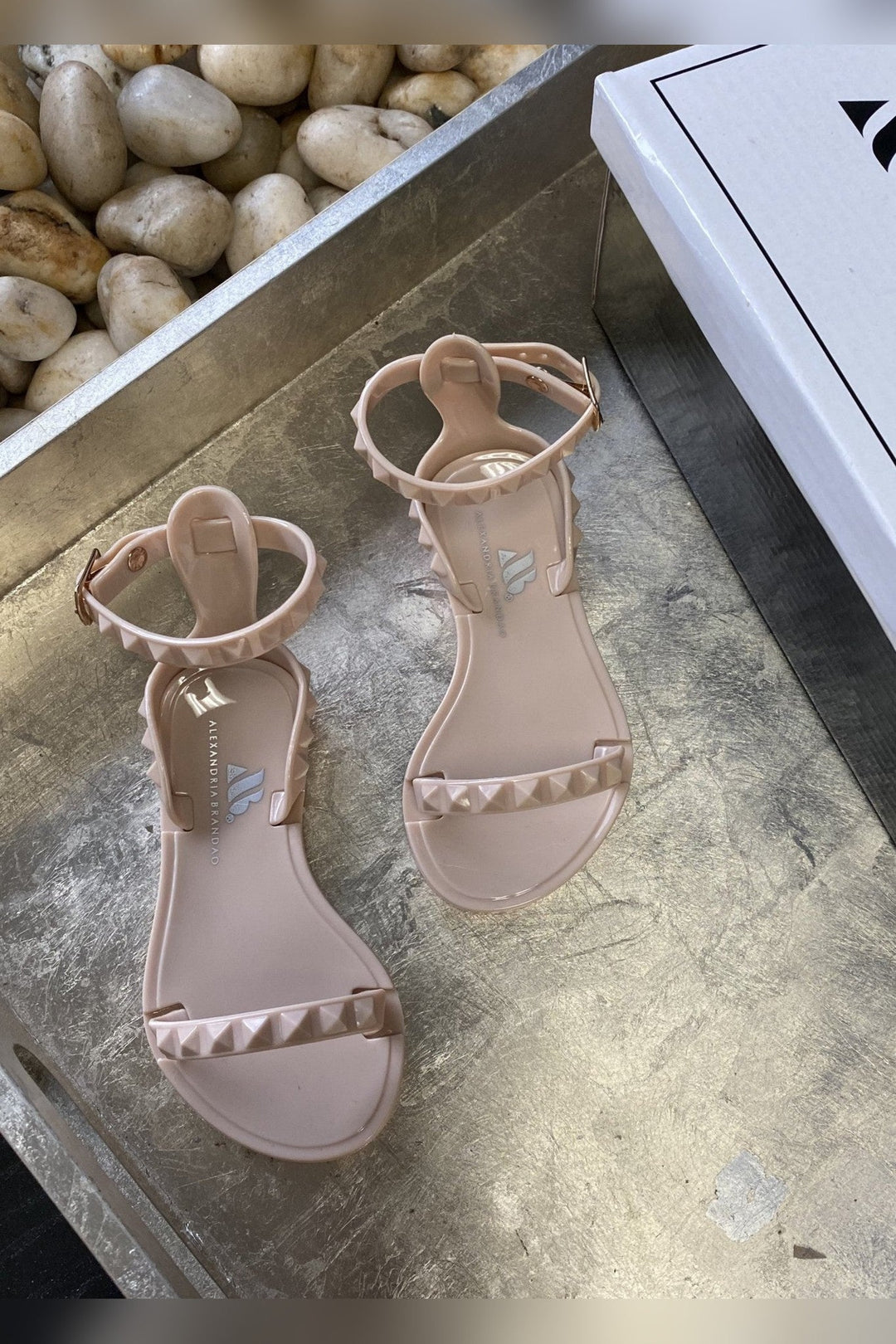 Kids Aria Nude Sandals with mommy and me matching style