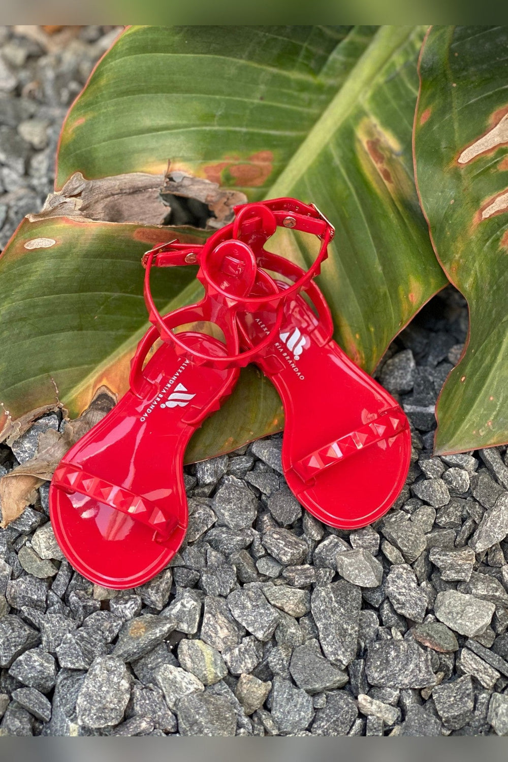 Kids Aria Red Sandals with kids jelly sandal