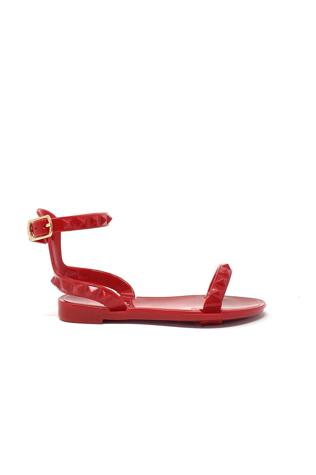 Kids Aria Red Sandals with studded strap