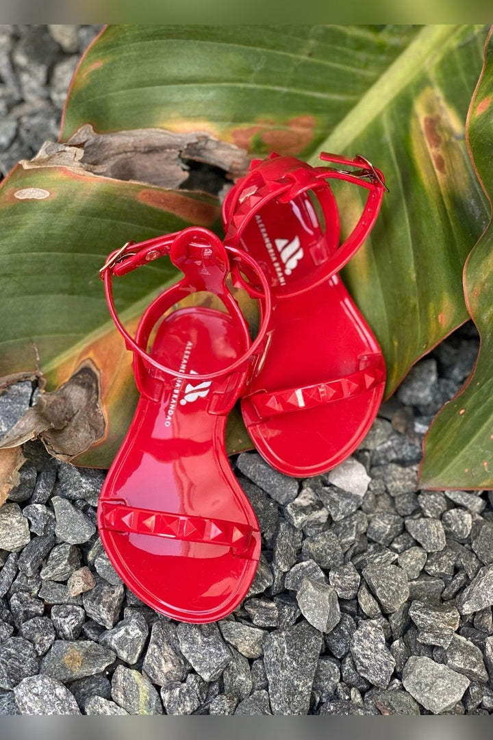 Kids Aria Red Sandals by Alexandria Brandao Shoes