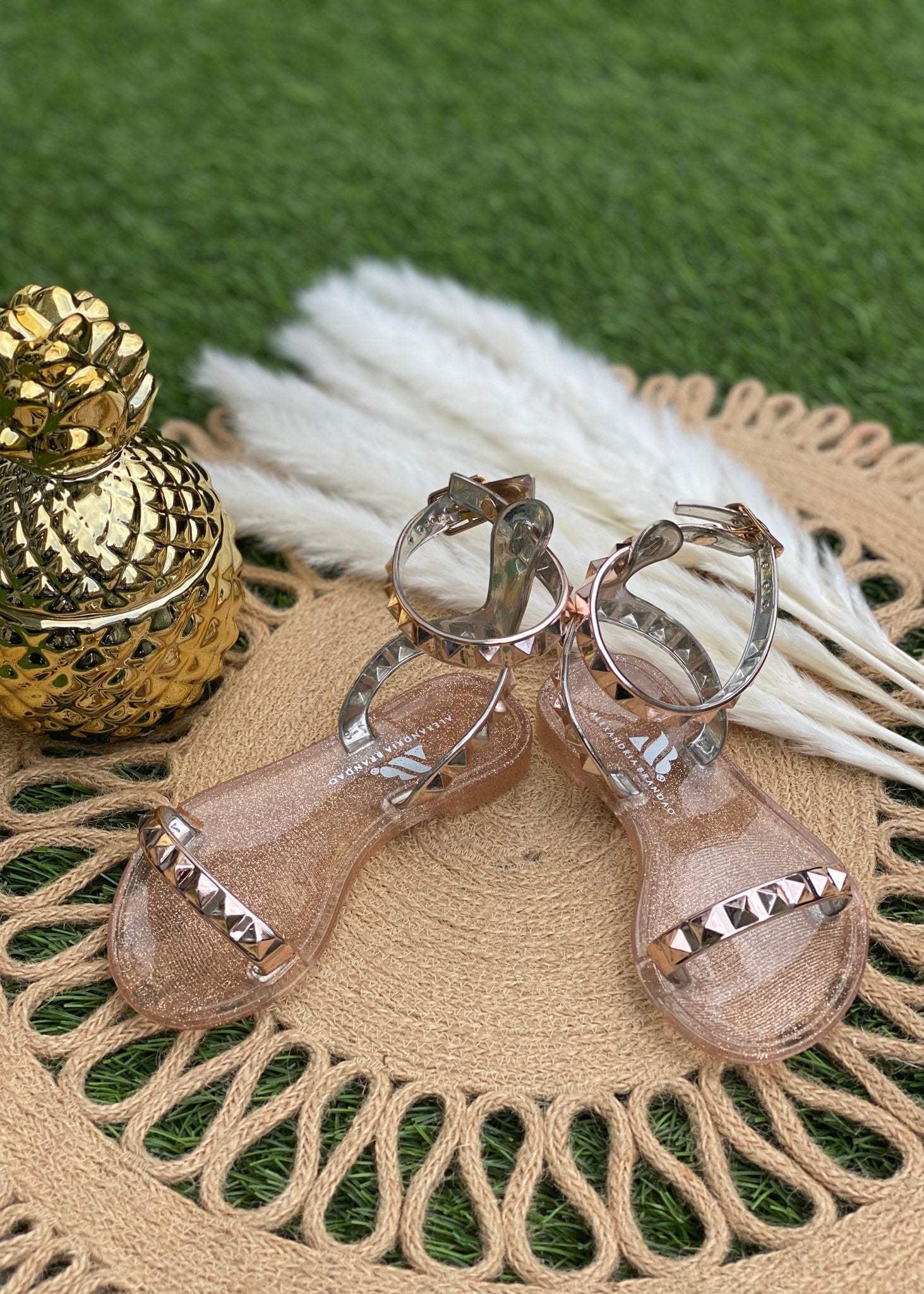 kids rose gold sandals