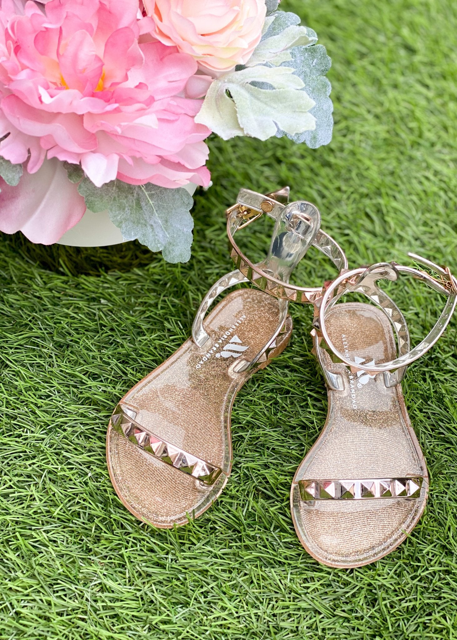 kids rose gold sandals