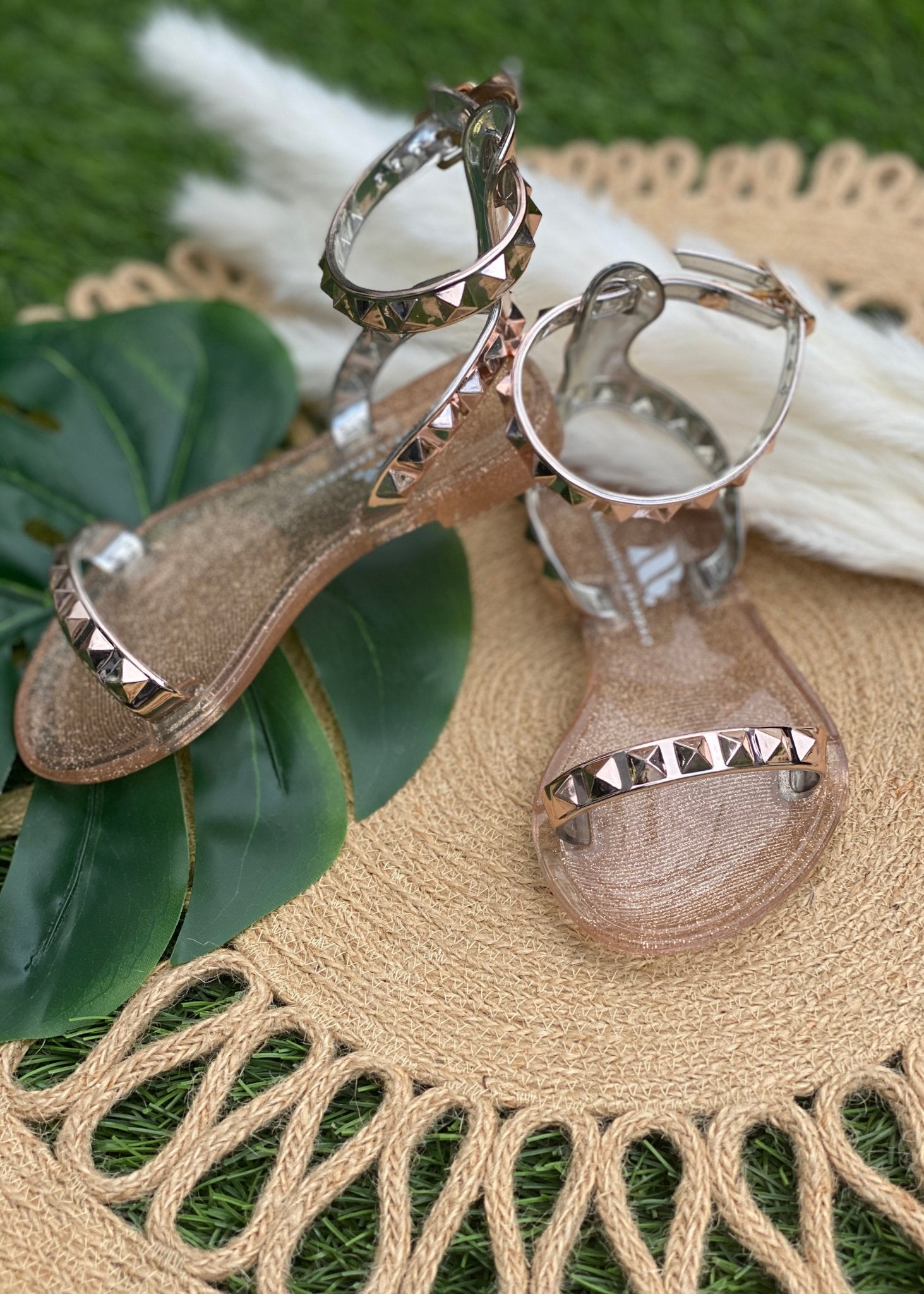 kids rose gold sandals