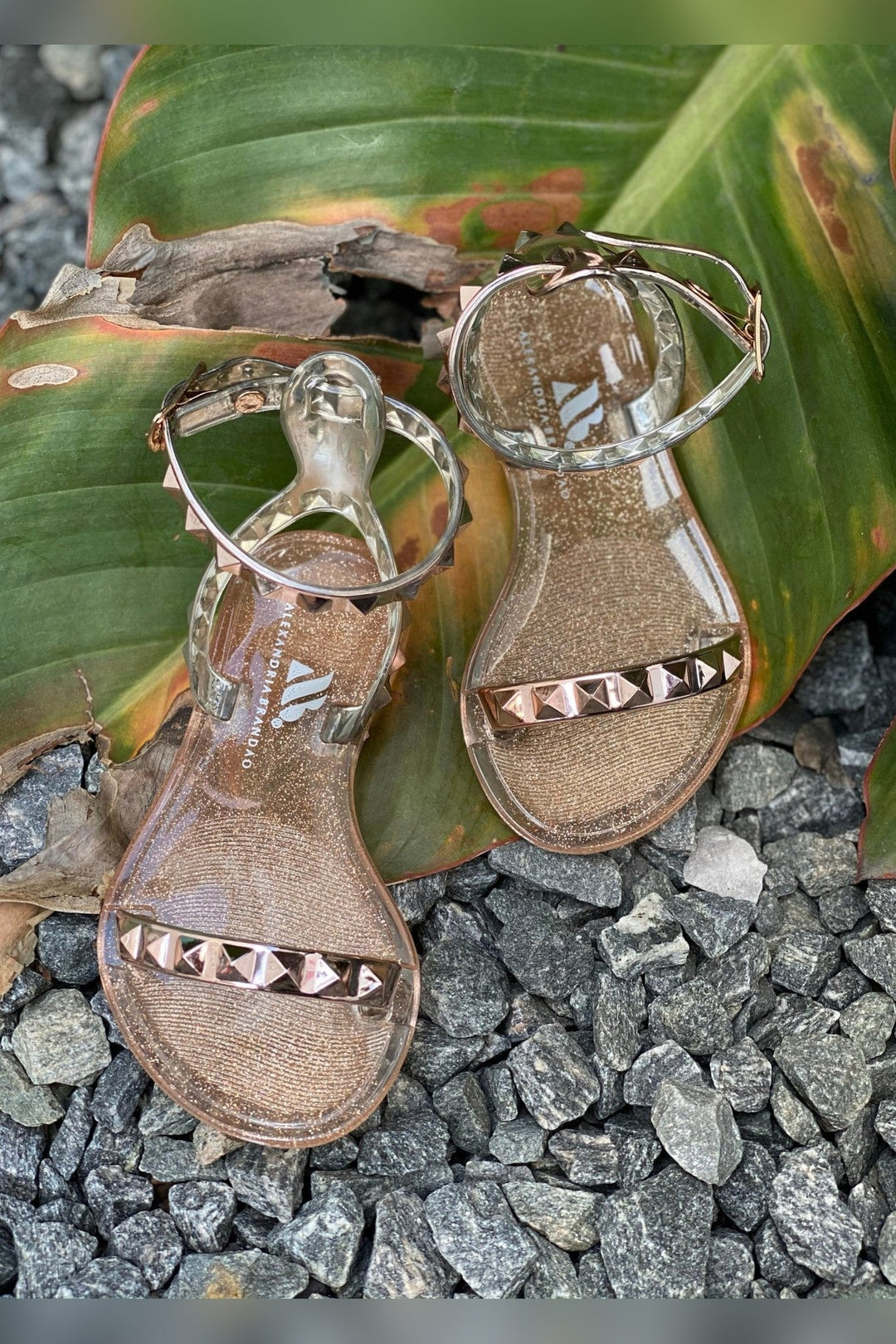 Kids Aria Rose Gold Studs with waterproof build