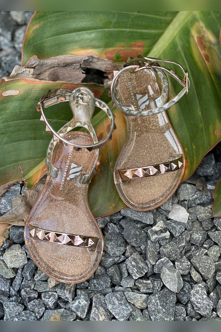 Kids Aria Rose Gold Studs with waterproof build