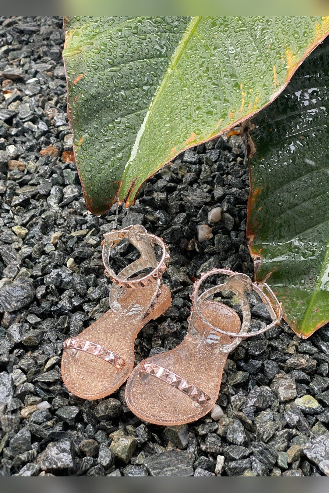 Kids Aria Rose Gold Studs with mommy and me matching style