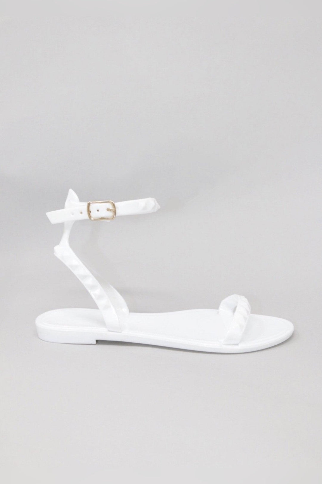 Kids Aria White Matching Sandals with studded strap