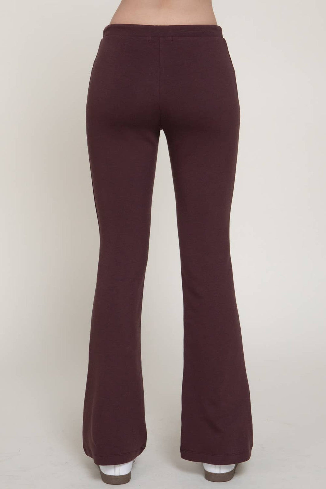 Maroon Flare Knit Pants - STYLED BY ALX COUTUREPants
