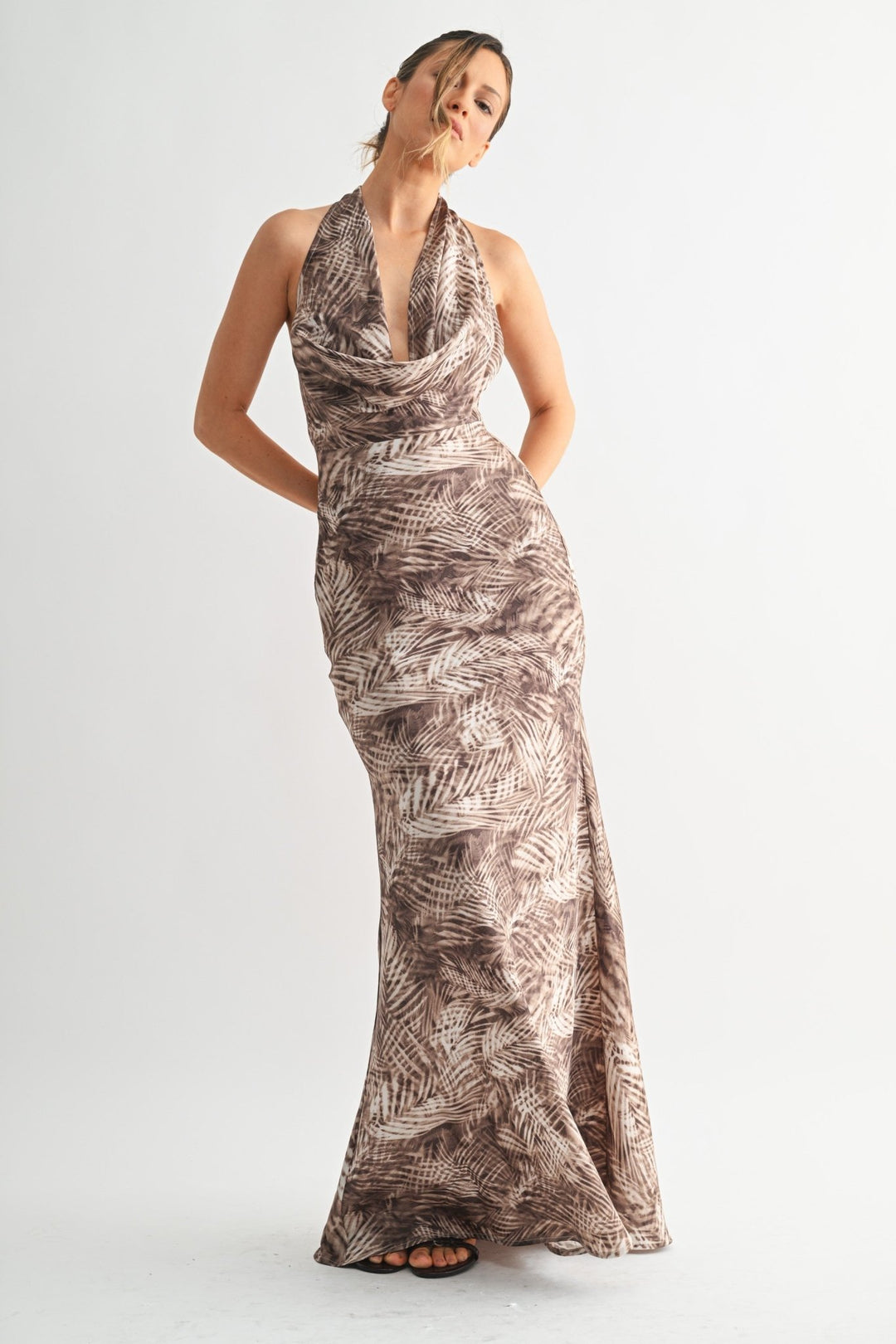 Mirage Halter Maxi Dress STYLED BY ALX COUTURE Mirage Halter Maxi Dress STYLED BY ALX COUTURE