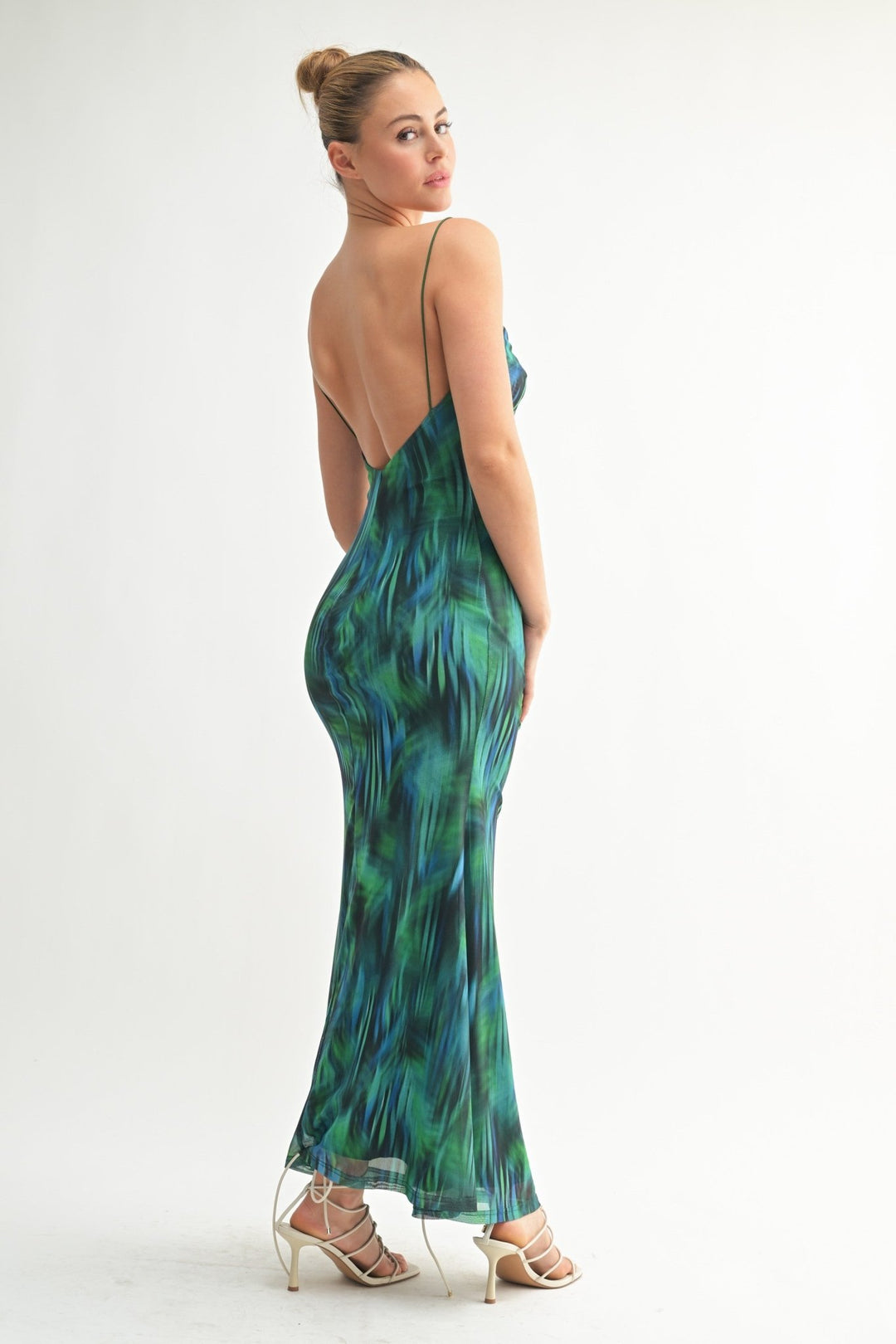 green mesh maxi dress For The Party Mesh Maxi Dress Green
